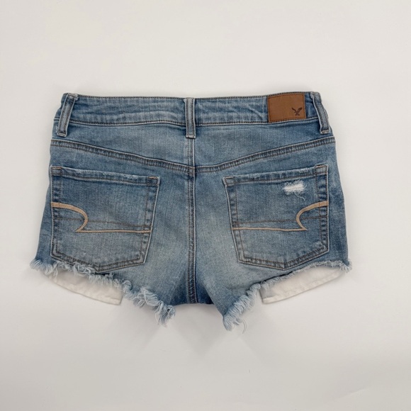 American Eagle Outfitters Hi-Rise Festival Distressed Denim Shorts – Size 4 - Picture 2 of 11